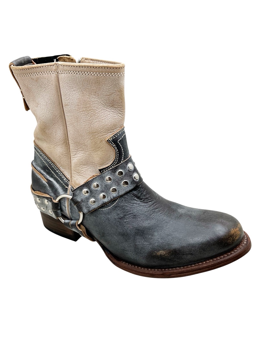{Freebird} Ramone Distressed Leather Ankle Boots